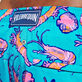 Ultraleichte und verstaubare Crevettes et Poissons Badeshorts für Herren Curacao Details Ansicht 3