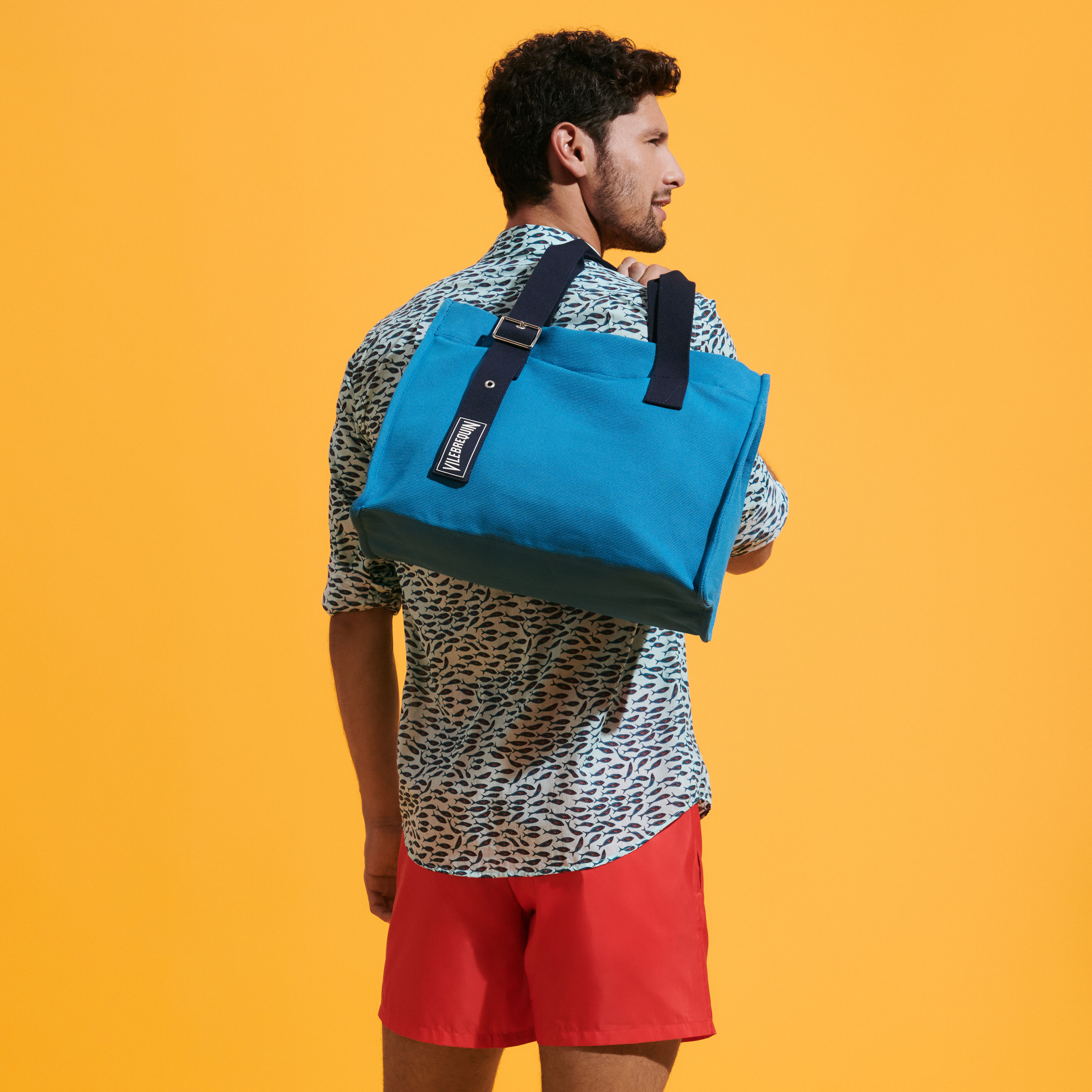 Small Cotton Beach Bag Solid Vilebrequin Website BMUE9103