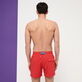 Men Stretch Swim Trunks Micro Ronde Des Tortues Peppers back worn view