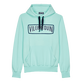 Solid Kapuzenpullover aus Baumwolle für Herren Lagune Vorderansicht