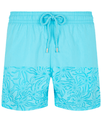 Men Swim Trunks Octopus Band Water-reactive Lazulii blue front view