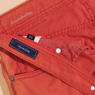 Solid Jeans aus Leinendrill im Fünf-Taschen-Design für Herren Tomato Details Ansicht 4