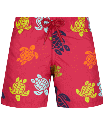 男童 Ronde Des Tortues 游泳短裤 Burgundy 正面图