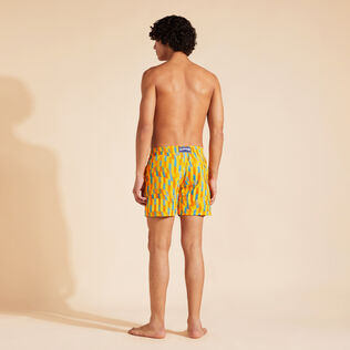 Men Swim Shorts Embroidered Graphic Glass - Limited Edition Corn 背面穿戴视图
