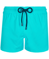 Men Swim Trunks Solid Azure front view