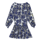Vestido corto de mujer con estampado Hidden Fishes - Vilebrequin x Poupette St Barth Purple blue vista trasera