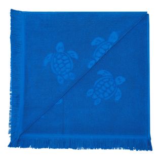 Beach Towel in Organic Cotton Turtles Jacquard Palace back view