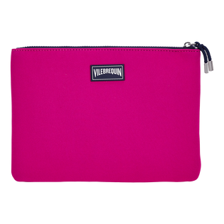 Zipped Turtle Beach Pouch Crimson purple back view