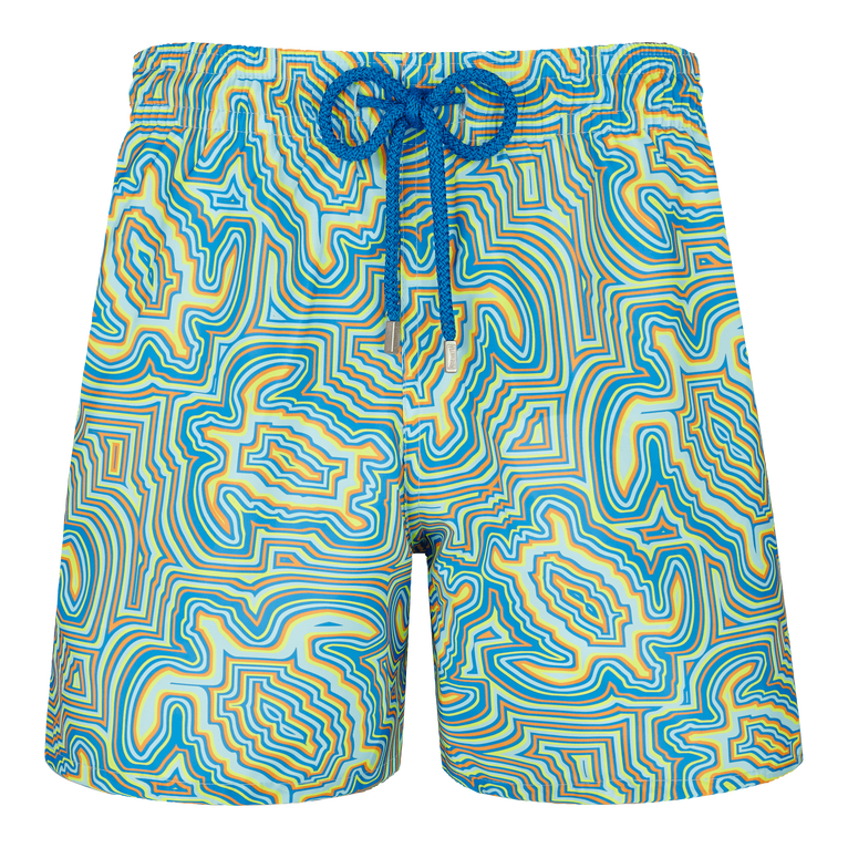 Men Swim Shorts Ultra-light And Packable Tortues Hypnotiques - Swimming Trunk - Mahina - Blue - Size XL - Vilebrequin