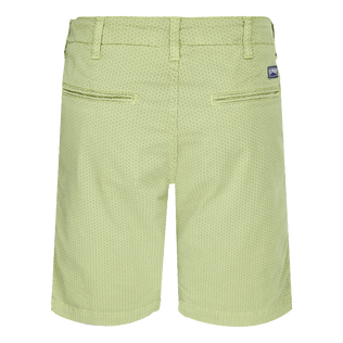 Bermuda chino uomo con stampa Micro Flowers Citronella vista posteriore