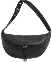 Medium Leather Belt Bag Black 正面图