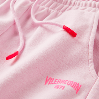Joggers de algodón en color liso para niña Marshmallow detalles vista 1