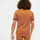 Polo en piqué de algodón de color liso y cambiante para hombre Kerala vista trasera desgastada