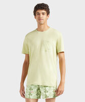 Men Solid Organic cotton T-shirt Natural Colors Macaroon front worn view