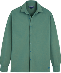 Men Changing Cotton Pique Shirt Linden 正面图