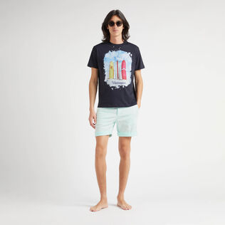 Men Tencel Bermuda Shorts Solid Thalassa details view 1