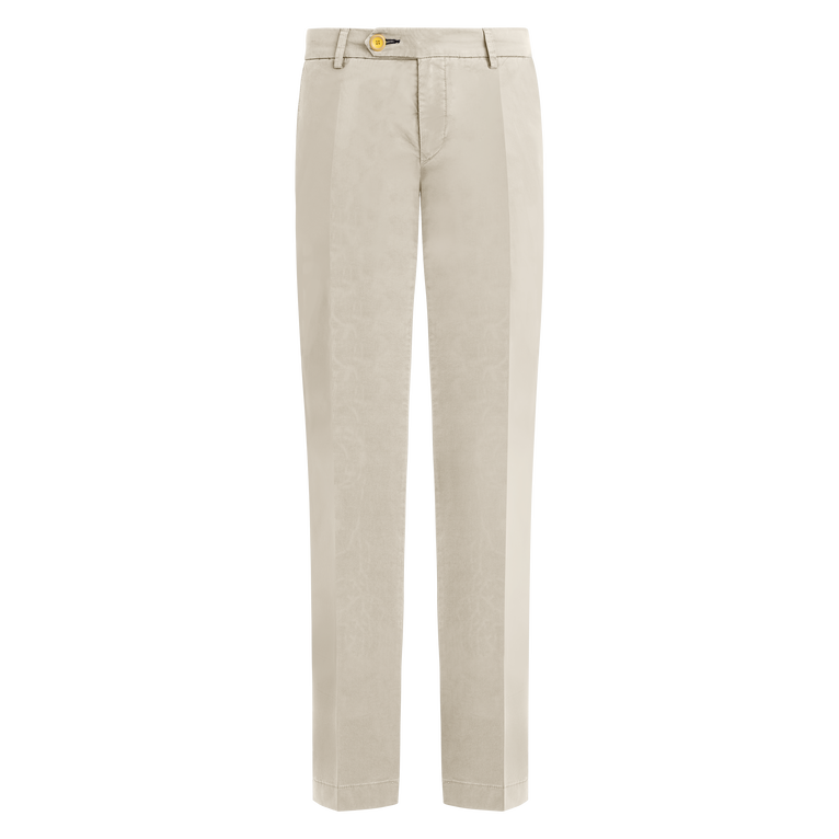 Men Cotton Gabardine Chino Pants Solid - Pant - Taillat - Beige - Size 42 - Vilebrequin