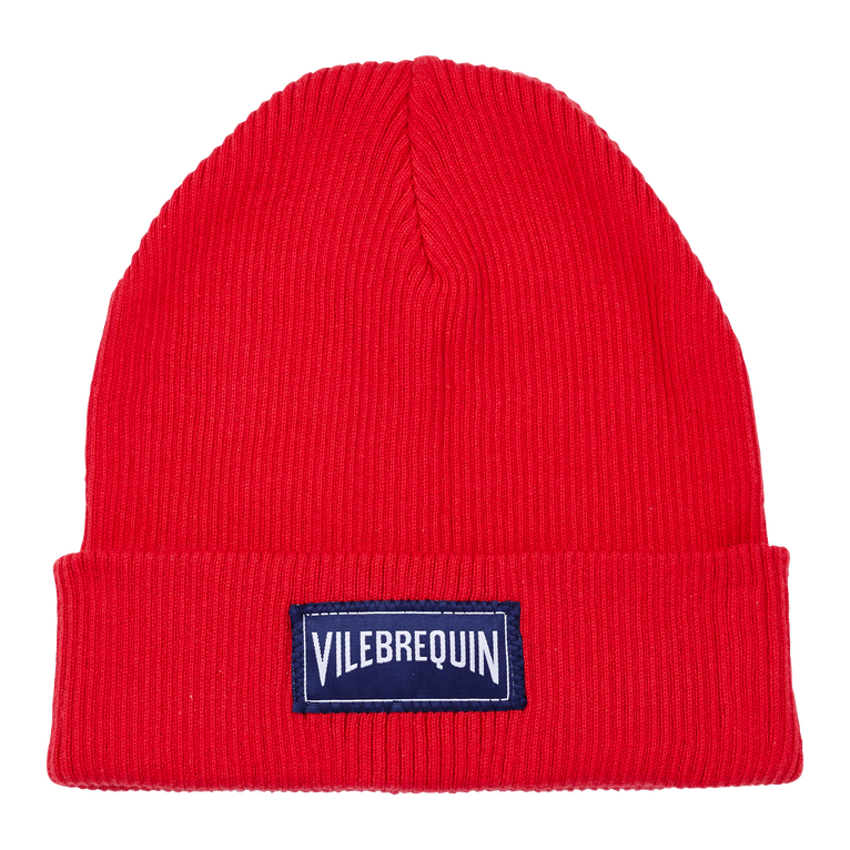 Kids Knitted Beanie Solid - Hat - Gonnet - Red - Size OSFA - Vilebrequin