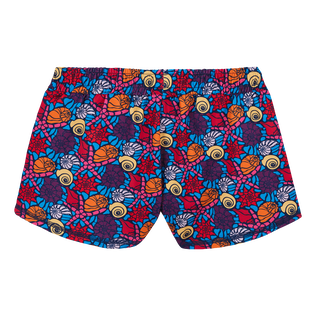 Noumea Sea Shells Shorts mit UV-Schutz für Kinder Marineblau Rückansicht