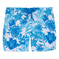女童 Tahiti Flowers 游泳短裤 White 正面图