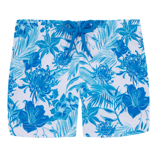 Pantalón corto de baño con estampado Tahiti Flowers para niña Blanco vista frontal