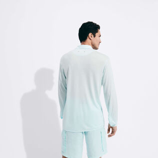 Einfarbiges Hemd aus Jersey-Tencel für Herren Thalassa Rückansicht getragen