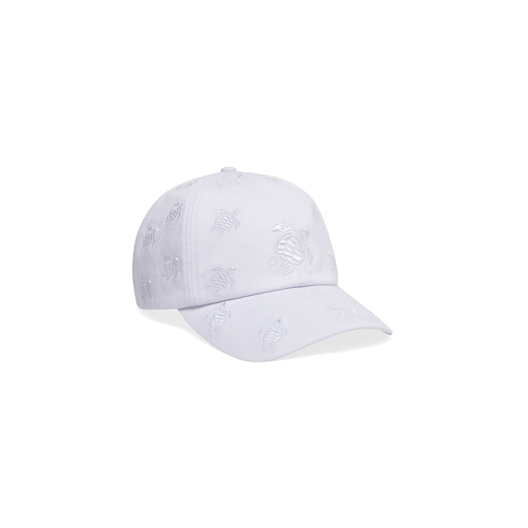 Vilebrequin Embroidered Cap Turtles All Over - Castle - White - Size OSFA