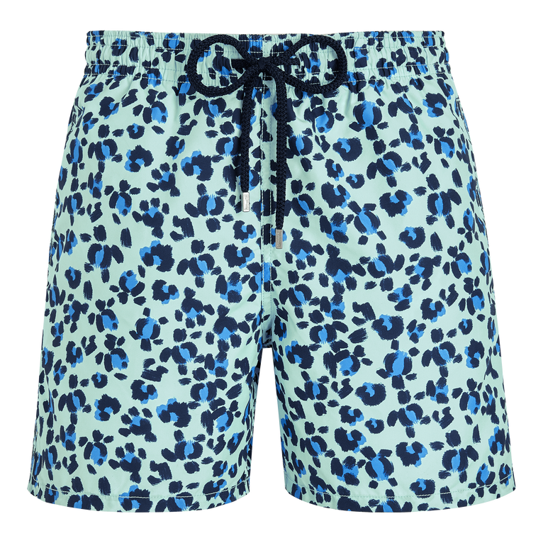 Men Swim Shorts Turtles Leopard - Moorea - Blue - Size L - Vilebrequin