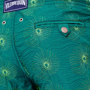 Men Embroidered Swim Trunks Hypno Shell - Limited Edition Linden details view 1