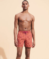 Men Swim Shorts Embroidered Marché Provencal - Limited Edition Tomette front worn view