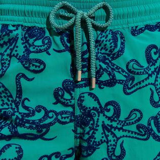 Men Swim Trunks Poulpes Flocked Emerald details view 2