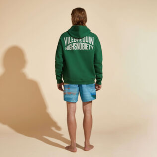 Sudadera con capucha de algodón de color liso para hombre - Vilebrequin x Highsnobiety Garden vista trasera desgastada
