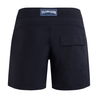 Pantaloncini mare uomo elasticizzati con cintura piatta - Vilebrequin x Ines de la Fressange Blu marine vista posteriore