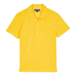 Men Organic Cotton Terry Polo Solid Sun front view