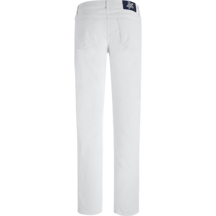 Pantalón recto de terciopelo con cinco bolsillos para hombre Off white vista trasera