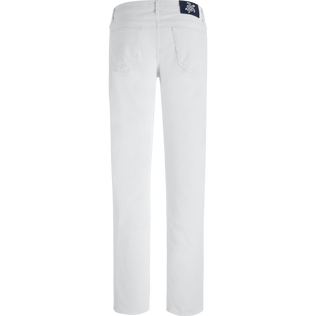 Homme AUTRES Uni - Pantalon 5 poches Velours homme coupe regular, Off white vue de dos