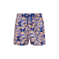Disco Butterfly Bermudashorts aus Seide für Damen Blush Vorderansicht