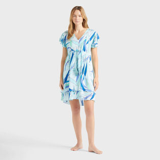Women Short Viscose Dress Madrague Thalassa front worn view