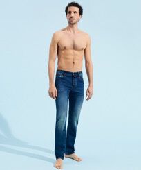 Jeans uomo a 5 tasche in cotone Sud  Med denim w2 vista frontale indossata