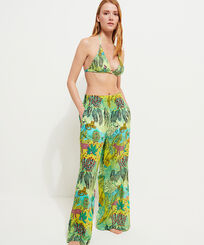 Women Others Printed - Women Cotton Pants Jungle Rousseau, Ginger front worn view