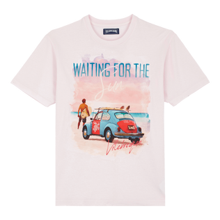 T-shirt en coton homme Waiting for Sun Rose the vue de face