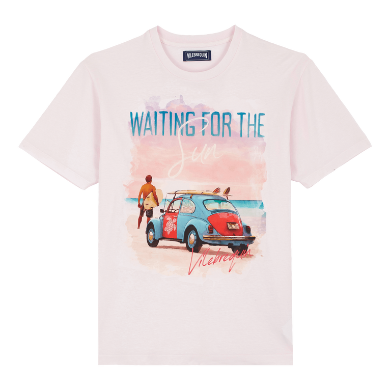 T-shirt Uomo In Cotone Waiting For Sun - T-shirt - Portisol - Rosa