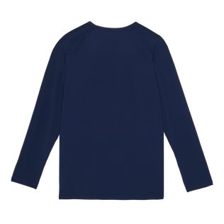 Men Long Sleeves Rashguard Solid - Vilebrequin x Highsnobiety Press blue back view