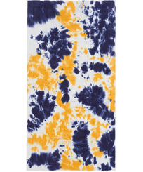 Beach Towel Cotton Tie & Dye Navy front view