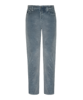 Men Vintage Faded 5-Pocket Corduroy Pants Beige / grey front view