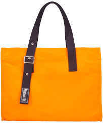 Unisex Beach Bag Solid Carrot front view