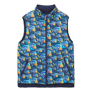 Unisex Reversible Jacket Piranhas Navy details view 4