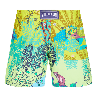 Boys Classic Printed - Boys Swim Shorts Jungle Rousseau, Ginger back view