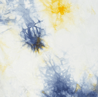 Telo mare in cotone Tie & Dye Blu marine stampe