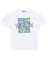 T-shirt bambino Tortues Hypnotiques Bianco vista frontale